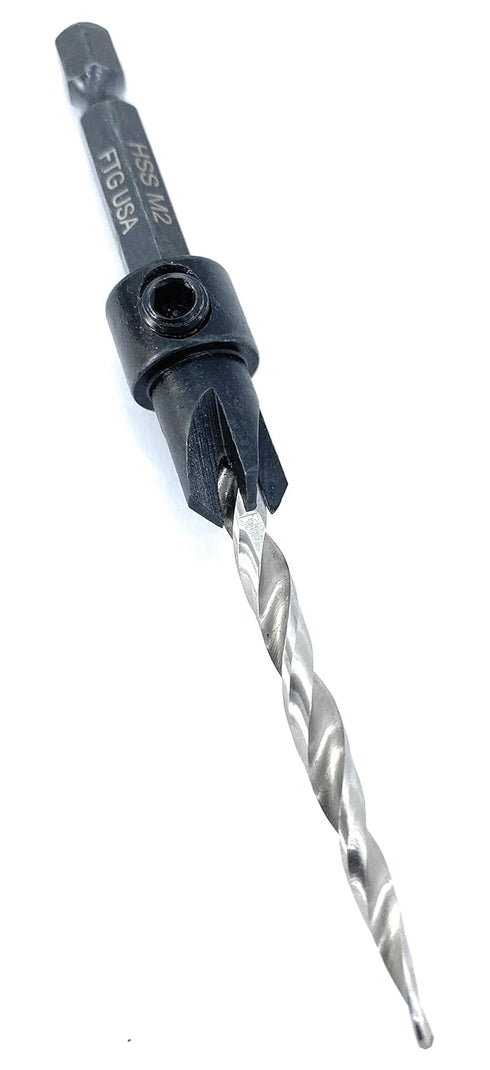Adjustable Wood Countersink Drill Bit Set #8 (11/64") for Woodworking Projects