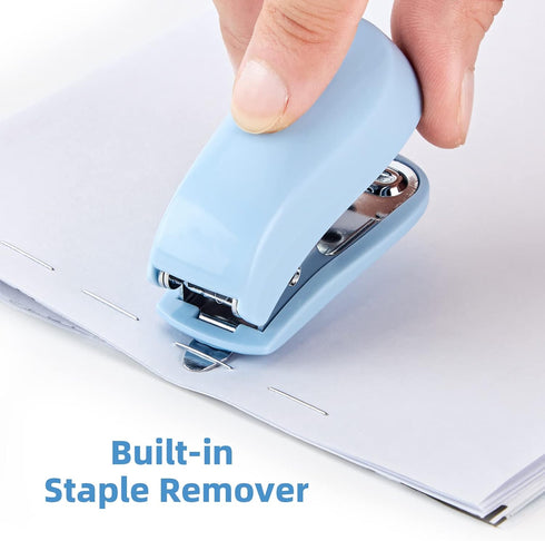 Desk Stapler Office Staplers, 20-50 Sheets Capacity with Staples and Staple Remover Set (Blue, 20 Sheet)