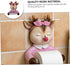 KICHOUSE Cartoon Deer Roll Paper Shelf Wall-Mounted Toilet Paper Holder Tissue Storage Rack Decorative Bathroom