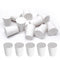 10 Pcs White Solid Rubber Stoppers 2#, Tapered Lab Rubber Plugs for Sealing