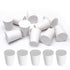 10 Pcs White Solid Rubber Stoppers 2#, Tapered Lab Rubber Plugs for Sealing