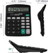Office Desk Calculator, Cute Calculator for Kids, Basic Calculators Desktop, Dual Power Simple Financial Calculator with Big Button Large Display for Office Home and School (Black)
