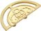 PILYON Drawer Pulls 2 Pack Chinese Retro Wardrobe Door Handle Semi-Circular Brass Cabinet
