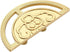PILYON Drawer Pulls 2 Pack Chinese Retro Wardrobe Door Handle Semi-Circular Brass Cabinet