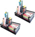 TSY TOOL 2 Pack Black Pen Holder, Mesh Desk Organizer with Pencil Holder and Storage Baskets for Office Supplies