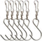 uxcell 6 Pack S Shaped Hooks Clips, Stainless Steel Plating Finish Hangers for Hanging Plants, Pots, Pans, Mugs