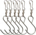 uxcell 6 Pack S Shaped Hooks Clips, Stainless Steel Plating Finish Hangers for Hanging Plants, Pots, Pans, Mugs