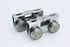 4 Wheel Light Duty Roller Trolley Assembly for 1-5/8" Wide Strut Channel, Easy Bolt Installation (4)