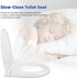 SS124 SS124, Toilet Seat Replacement Compatible with TOTO, Elongated Soft Close Toilet Seat for Transitional Slow-close