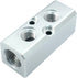2 Way Pneumatic Manifold Air Distribution Block, G1/2 Supply Port, G1/4-Inch Output Port