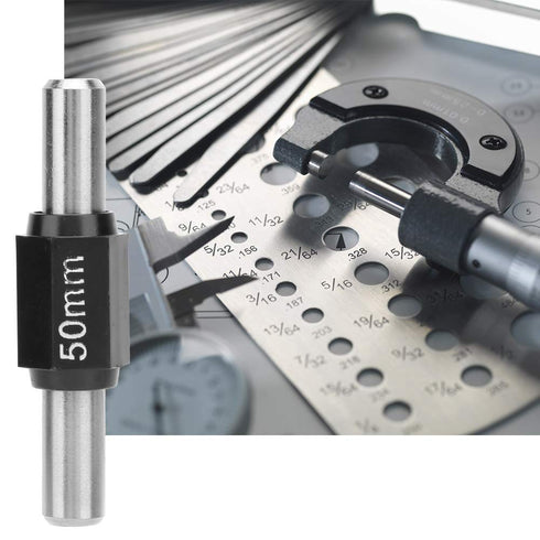 Standard Caliper Calibration Block, Stainless Steel Outside Micrometer Reference Rod Gauge Accessories (50mm / 1.97in)