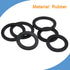 MECCANIXITY Rubber Flat Washers, 35mm 40mm OD, 24mm 30mm ID, 3mm Thick for Faucet Pipe Water Hose, Black Set