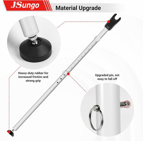 2-in-1 Jammer Jammer 1 Pack JSungo Sliding Door Security Bar, Upgrade Door Stoppers Security, Heavy-Duty Door Door