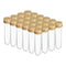 PATIKIL 30ml Plastic Test Tubes with Screw Caps, 24Pcs for Scientific Party Decoration, Gold Tone