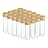 PATIKIL 30ml Plastic Test Tubes with Screw Caps, 24Pcs for Scientific Party Decoration, Gold Tone