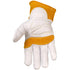 Caiman Premium Goat Grain TIG/MIG Welding Gloves, Wool Insulated Back, Scalloped Cuff, Medium