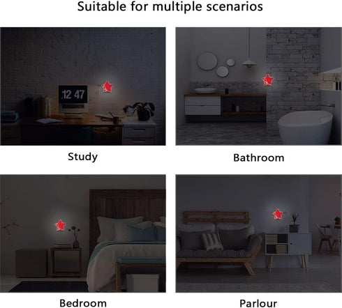 ALAZA Christmas Tree Snowflake Abstract Star Shaped LED Night Light Dusk to Dawn Sensor Plug in Night Home Decor Desk