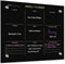 Okydoky 12" x 16" Black Glass Dry Erase Whiteboard, Frameless Weekly Board for Home, School, Office