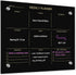 Okydoky 12" x 16" Black Glass Dry Erase Whiteboard, Frameless Weekly Board for Home, School, Office