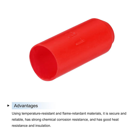 MECCANIXITY 30Pcs Heat Shrink End Cap 18mm ID x 45mm L, 3:1 Ratio Waterproof Adhesive for Electrical Wire