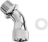 QWORK Elbow Adapter for Shower Head, Chrome Copper 1/2" Extender Connector