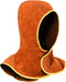Welding Hood Leather, Cowhide Split Leather Caps with Neck Shoulder Drape for Men & Women, Brown