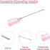20 Pack 20Ga 1.5 Inch Blunt Tip Dispensing Needles, Pink Plastic Syringe Tapered Luer Lock for Industrial Use