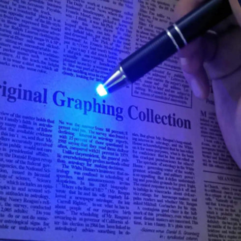 Penyeah Pen with Light, LED Lighted Tip Pen for Writing in the Dark, 2 Pack with Refills - Blue