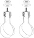Bivethoi 2 Bulb Pcs Lamp Shade Light Clip, Silver Lamp Shade Harp Holder Adapter Spring Clip for Table and Floor Light