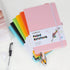 Lined Journal Notebook, Hardcover, 216 Pages, A5 College Ruled, 100gsm Thick Paper, Pen Loop, Inner Pocket, Pink