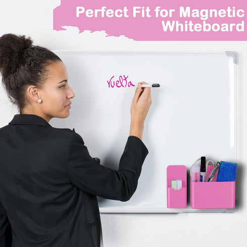 Magnetic Pen Holder, 2 Pack Magnetic Dry Erase Marker Holder with Strong Magnet, Storage Organizer for Whiteboard