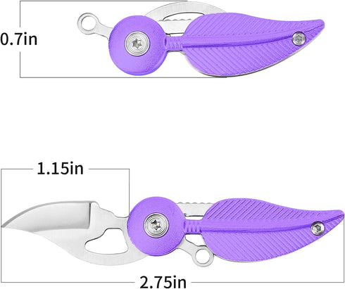 Mini Pocket Knife,Stylish Tool for the Young and Practical (Blade Length: 1.15 inches) (purple) by BRSUGMW