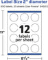 Avery Glossy Clear Round Labels, 2" Diameter, 300 Labels, Print-to-The-Edge, Laser/Inkjet Printable