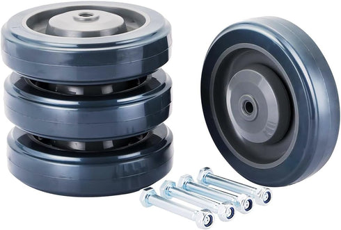 MAOPINER 5" Shopping Cart Wheel Replacement Kit, 4 Pack Caster Wheels, Heavy