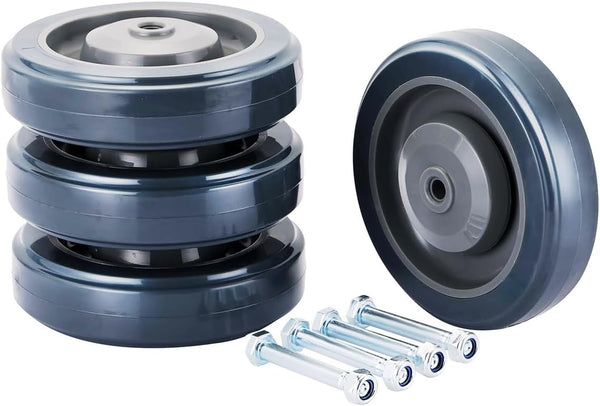MAOPINER 5" Shopping Cart Wheel Replacement Kit, 4 Pack Caster Wheels, Heavy