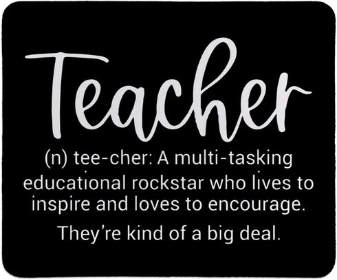 Teacher Appreciation Mouse Pad, Desk Accessories for Office Gaming, Gifts for Women Men, 9.5x7.9 Inches