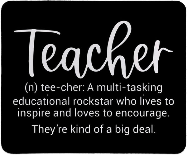 Teacher Appreciation Mouse Pad, Desk Accessories for Office Gaming, Gifts for Women Men, 9.5x7.9 Inches
