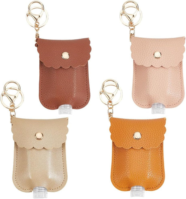 4 Colors Hand Sanitizer Holder Hand Sanitizer Case Keychain Bulk Pink Brown
