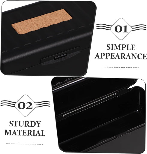 5pcs VILLCASE Portable Index Card Holder and Organizer Box for Business Cards Flashcards and Office Supplies Compact
