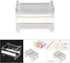 Transparent Adhesive Tape Dispenser, Desktop Washi Tape Holder with Cutter for Office (Tapes Not Included, White)