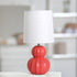 LT1162-ORG 12.5" Simple Designs Chic Glow Stacked Double Gourd Ceramic Table Lamp, for Bedroom, Office, Living Room
