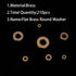 Brass Flat Washer Gasket Kit, 210 Pieces Assortment for M3, M4, M5, M6, M8, M10, M12 Screws and Bolts