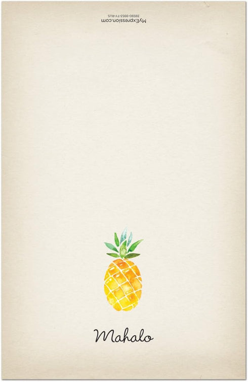 MyExpression.com 50 Pack Rustic Pineapple Thank You Cards - with Envelopes