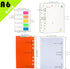 Rancco A6 Planner Inserts To Do List, 90 Pages Colorful 6-Ring Loose-leaf Refills with Divider, Pouch, Ruler