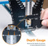 5-in-1 Setting (80023) POWERTEC Universal Step Depth Gauge for Measuring Chisel Angles, Drill Points, and Router Bit
