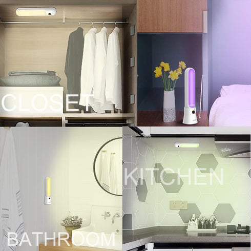 BIGLIGHT 16 Closet Counter Wireless Battery Operated LED Table Top Night Light, Touch, Push Light, Remote Controlled
