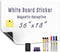 Magnetic White Board Sticker 36'' x 18'' Dry Erase Board for Wall with Adhesive Backing
