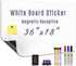 Magnetic White Board Sticker 36'' x 18'' Dry Erase Board for Wall with Adhesive Backing