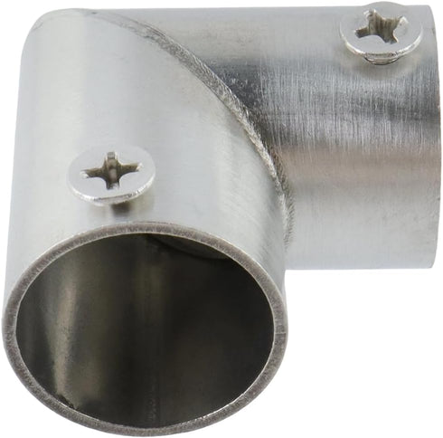 3/4-inch 2-Way Handrail-4pcs L Corner Pipe Fitting Connector Fit OD Pipe Stainless Steel Rail Pipe Fittings for DIY