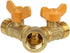 SHANOER Solid Brass Y Ball Valve, Comfort Grip for Oil and Gas Hoses Connector